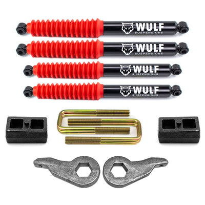 3" Front 2" Rear Leveling Lift Kit w/ Shocks For 1988-1998 Chevy Silverado 4X4