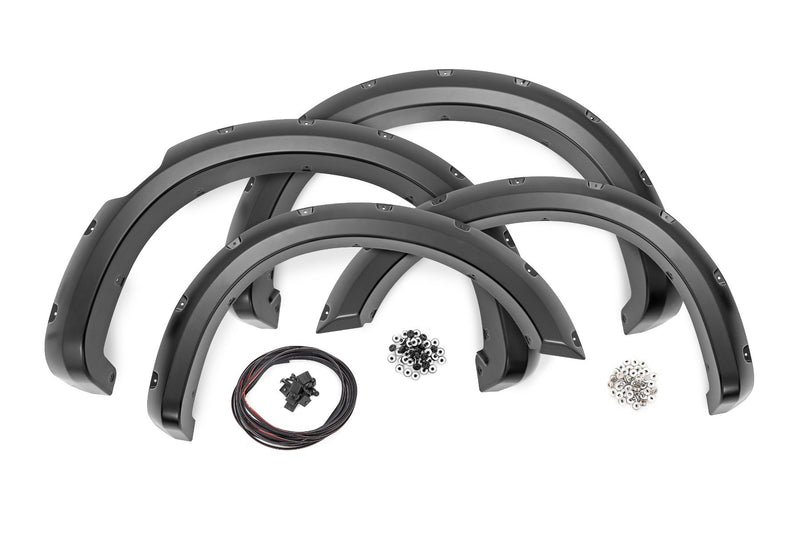 Rough Country Pocket Fender Flares | KH3 Super Black | Nissan Titan 2WD/4WD (2017-2024)
