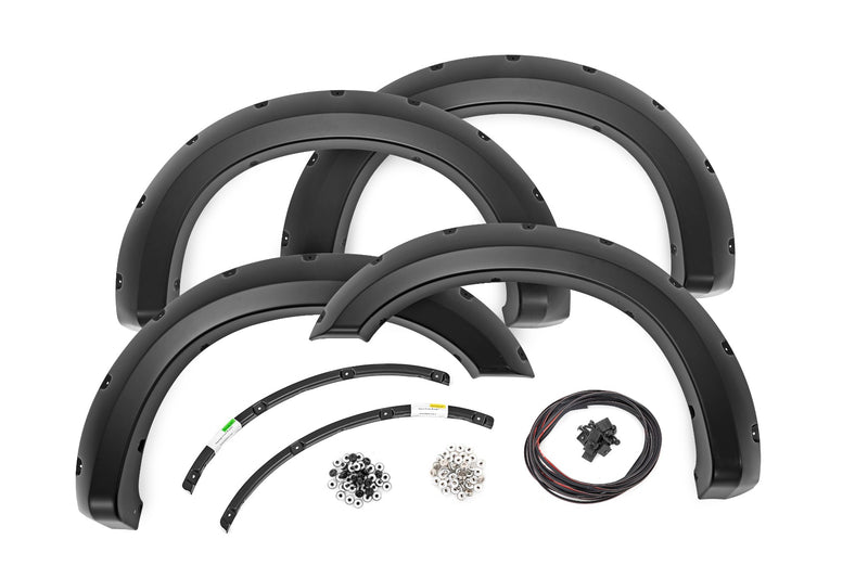 Rough Country Pocket Fender Flares | Z1 Oxford White | Ford F-250/F-350 Super Duty (11-16)