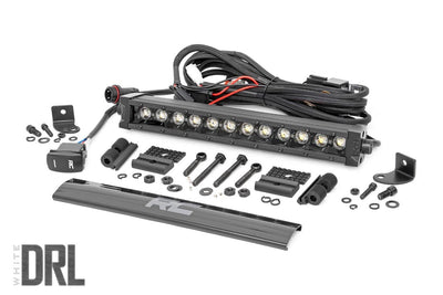 Rough Country 12 Inch Black Series LED Light Bar | Single Row | Cool White DRL