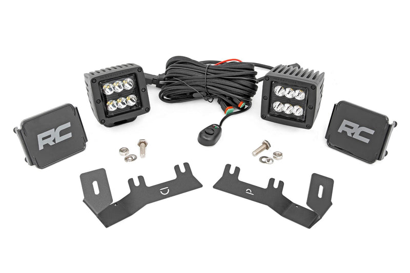LED Ditch Light Kit | 2in Black Pair | Spot | Chevy/GMC 1500 (14-18 & Classic)