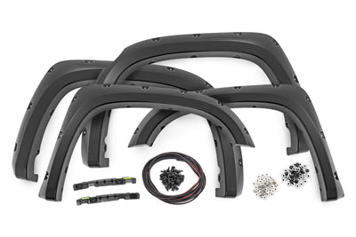 Rough Country Pocket Fender Flares | 089 Wind Chill Pearl | Toyota Tundra 2WD/4WD (14-21)