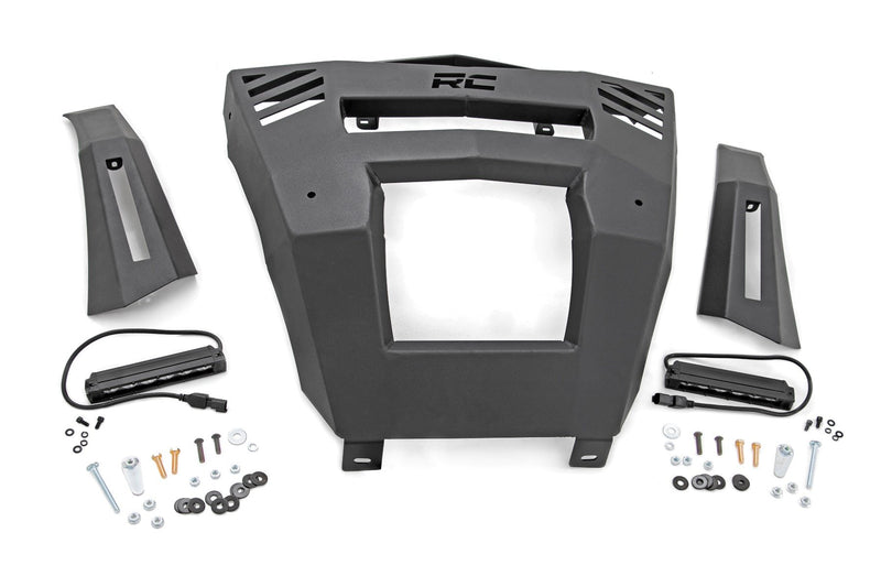 Rough Country Bumper | Front | 6" Black Slimline LED Pair | Can-Am Defender HD 8/HD 9/HD 10