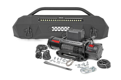 Rough Country Front Bumper | Hybrid | 20" Blk LED | Toyota Tacoma 4WD (2016-2023)