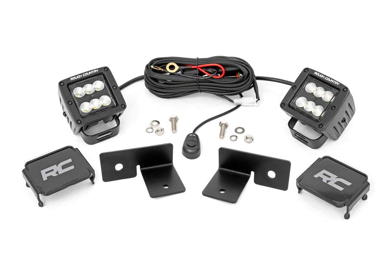 LED Light Kit | Under Bed Mount | 2" Black Pair | Spot | Polaris General XP 4 1000