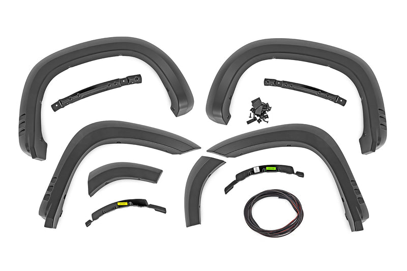 Rough Country Fender Flares | SF1 | GXG Tungsten | Chevy Silverado 1500 2WD/4WD (2019-2026 & Refresh)