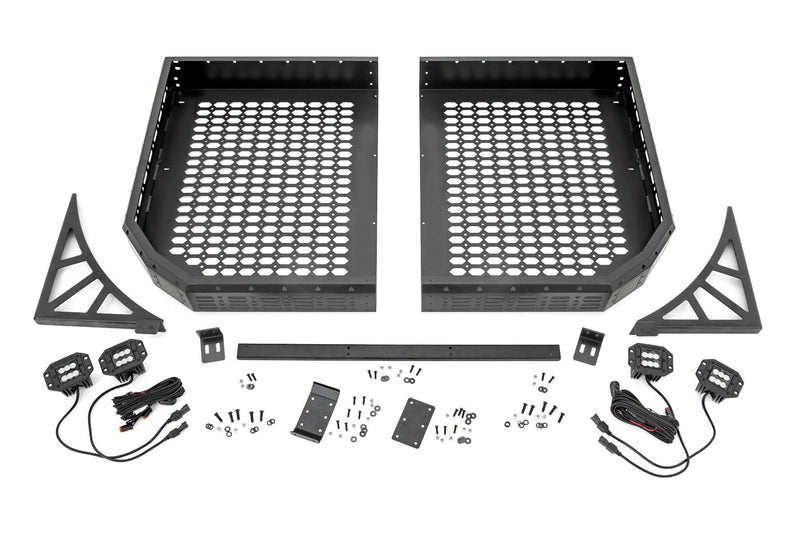 Cargo Rack | Dual 2" Black LED Pairs | Flush Mount | Polaris Ranger XP 1000