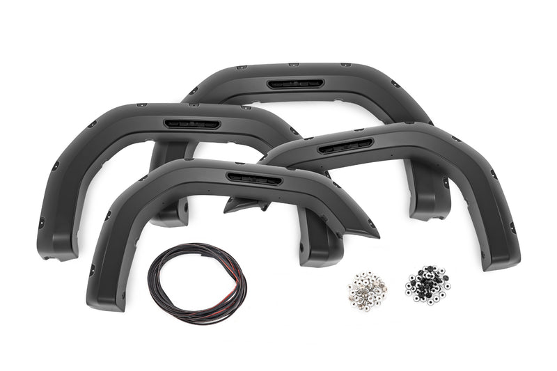 Rough Country Pocket Fender Flares | GBA Black | GMC Sierra 2500 HD/Sierra 3500 HD (20-25)