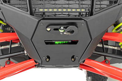 Rough Country LED Light | Winch Mount | RS4500S | 10" Black Slimline | Polaris RZR Pro R