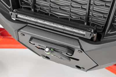 Rough Country LED Light | Winch Mount | RS4500S | 10" Black Slimline | Polaris RZR Pro R