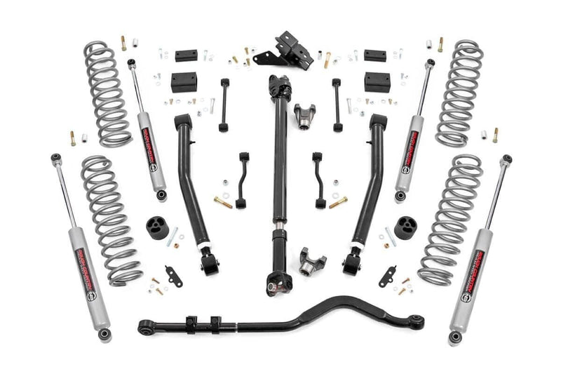 3.5 Inch Lift Kit | Adj Lower | FR D/S | Jeep Wrangler Unlimited Rubicon (18-23)