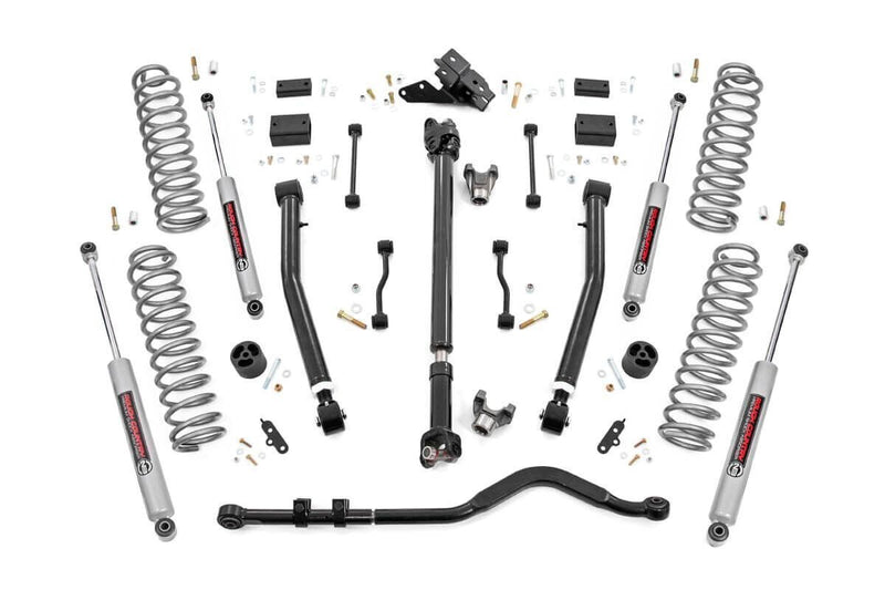 3.5 Inch Lift Kit | Adj Lower | FR D/S | Jeep Wrangler Unlimited 4WD (18-23)