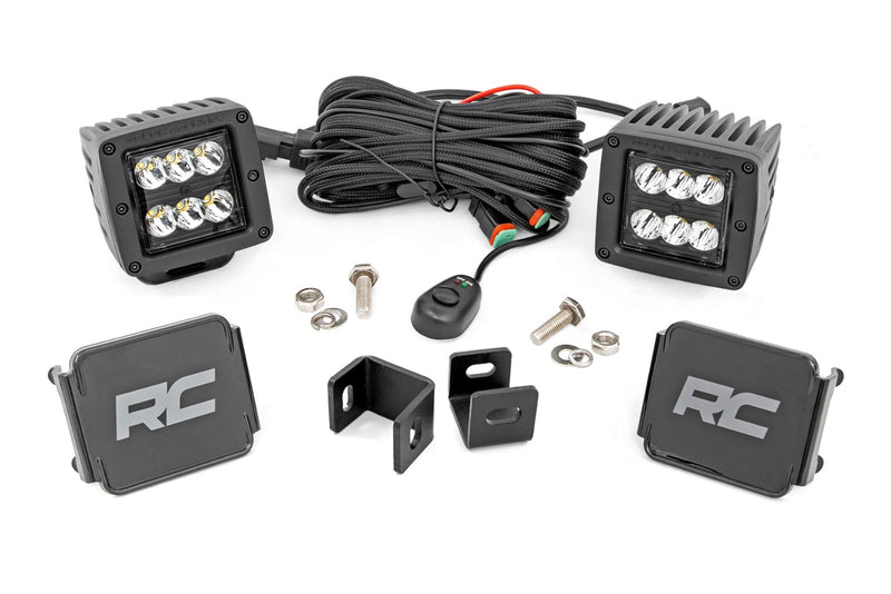 LED Light Kit | Ditch Mount | 2" Black Pair | Spot | Toyota Tundra (22-25)