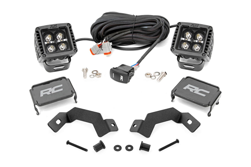 LED Light Kit | Ditch Mount | 2" Black Pair | White DRL | Toyota Land Cruiser (24-25)