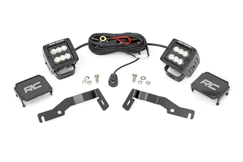 LED Light Kit | Ditch Mount | 2" Black Pair | Flood | Toyota Tacoma (24-25)