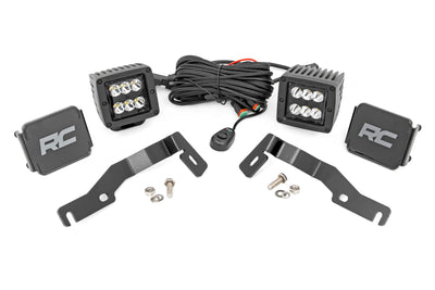 LED Light Kit | Ditch Mount | 2" Black Pair | Spot | Toyota Tacoma (24-25)