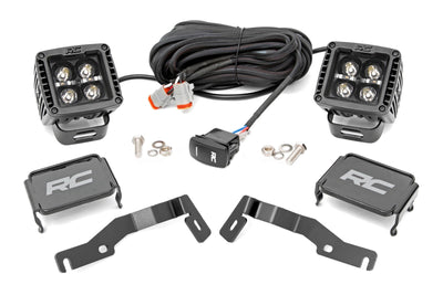 LED Light Kit | Ditch Mount | 2" Black Pair | White DRL | Toyota Tacoma (24-25)