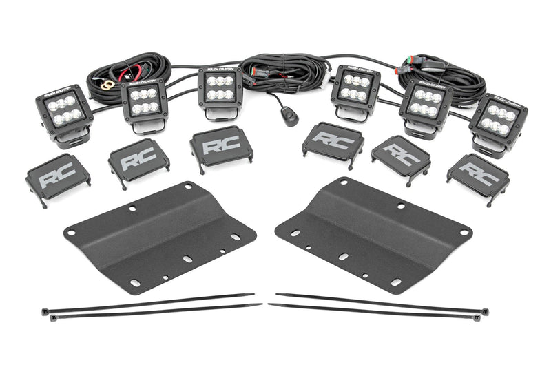 LED Light Kit | Fog Mount | Triple 2" Black Pair | Spot/Flood | Ford Bronco (21-25)