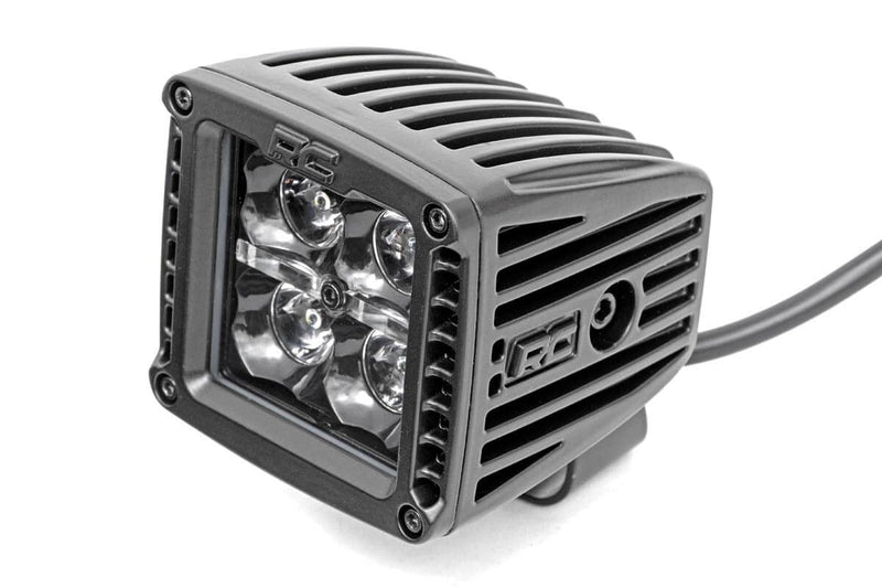 Rough Country 2 Inch Black Series LED Light Pods | Spot | Square |  Amber DRL