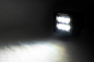 Rough Country 2 Inch Black Series LED Light Pods  | Pair | Flood