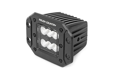 Rough Country 2 Inch Black Series LED Light Pods | Spot | Flush Mount
