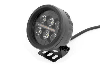 Rough Country Black Series Round LED Light Pair | 3.5 Inch | Amber DRL