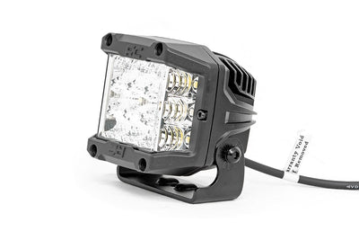Rough Country 3 Inch Chrome Series LED Lights | Wide Angle Osram | Pair