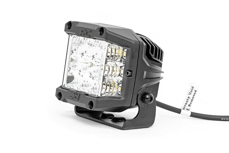 Rough Country 3 Inch Chrome Series LED Lights | Wide Angle Osram | Pair