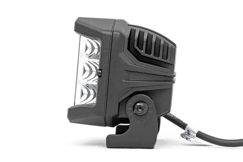 Rough Country 3 Inch Chrome Series LED Lights | Wide Angle Osram | Pair