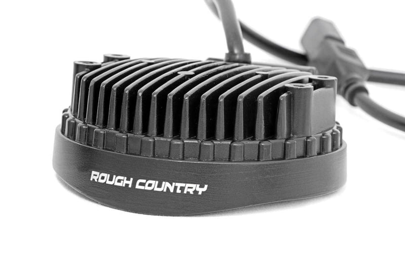 Rough Country 4 Inch Chrome Series LED Light | Round | Pair
