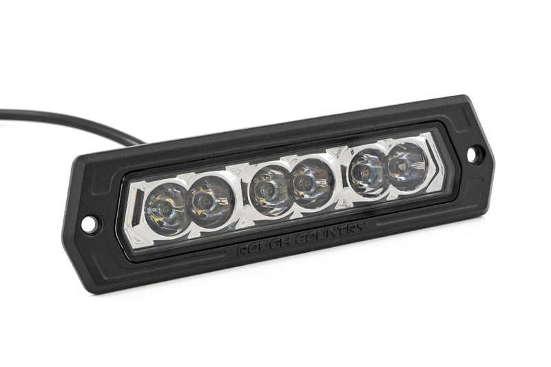 Rough Country 6 Inch Chrome Series LED Lights | Flush Mount | Pair