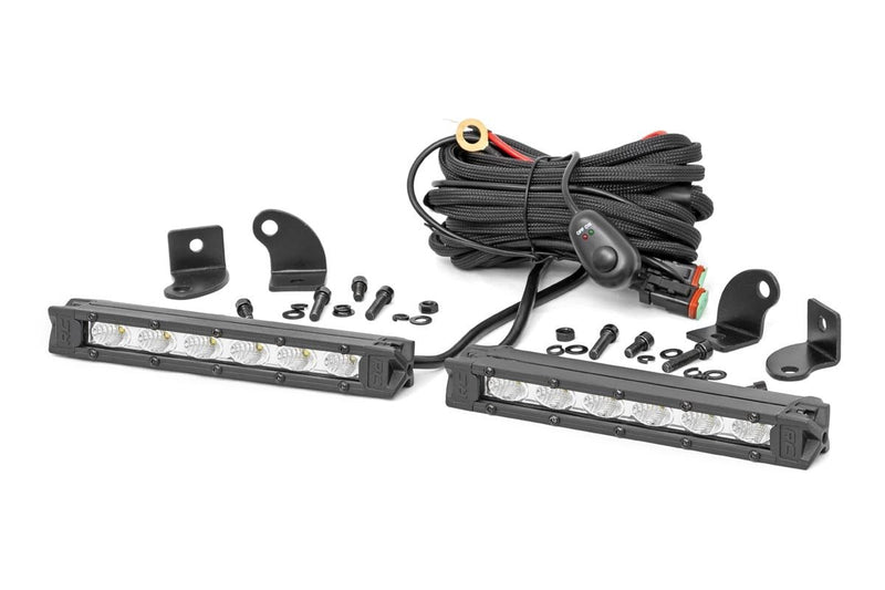 Rough Country 6 Inch Chrome Series LED Light Bar| Slim Line | Pair