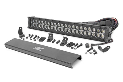 Rough Country 20 Inch Black Series LED Light Bar | Dual Row | Cool White DRL