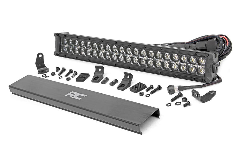 Rough Country 20 Inch Black Series LED Light Bar | Dual Row | Cool White DRL