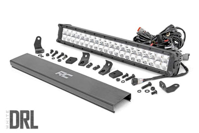 Rough Country 20 Inch Chrome Series LED Light Bar | Dual Row | Cool White DRL