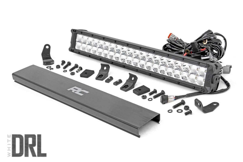 Rough Country 20 Inch Chrome Series LED Light Bar | Dual Row | Cool White DRL