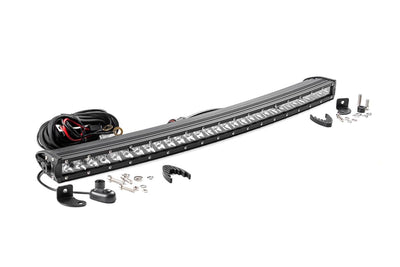 Rough Country 30 Inch Chrome Series LED Light Bar | Curved | Single Row