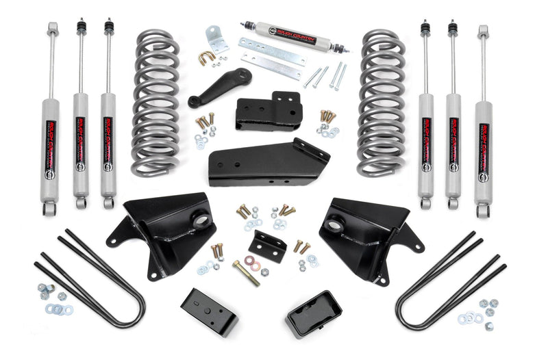 4 Inch Lift Kit | Quad Front Shocks | Rear Blocks | Ford F-150 4WD (80-96)