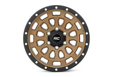 Rough Country 87 Series Wheel | Simulated Beadlock | Bronze/Black | 17x8.5 | 6x5.5 |+25mm