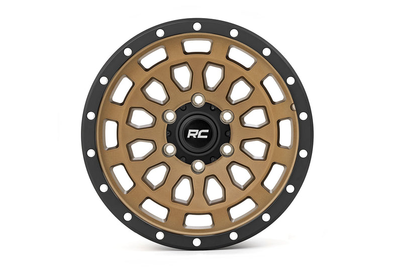 Rough Country 87 Series Wheel | Simulated Beadlock | Bronze/Black | 17x8.5 | 6x5.5 |+25mm