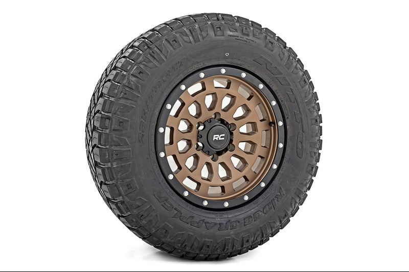 Rough Country 87 Series Wheel | Simulated Beadlock | Bronze/Black | 17x8.5 | 6x5.5 |+25mm