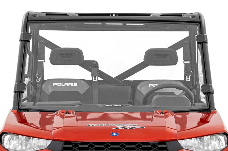 Rough Country Full Windshield | Scratch Resistant | Polaris Ranger 1000/Ranger XP 900/1000