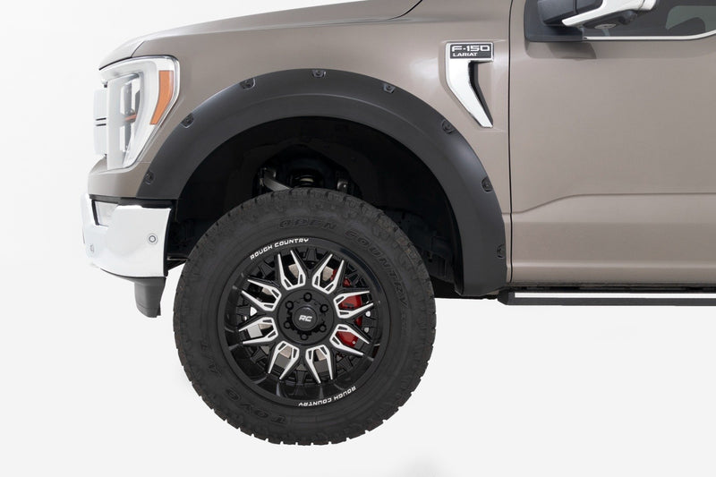 Rough Country Pocket Fender Flares | E7 Velocity Blue | Ford F-150 2WD/4WD (2021-2025)