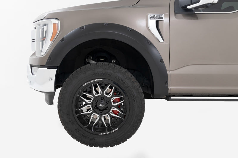 Rough Country Pocket Fender Flares | UM Agate Black | Ford F-150 2WD/4WD (2021-2025)