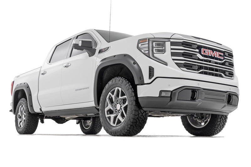Rough Country Pocket Fender Flares | GXD Sterling Grey Metallic | GMC Sierra 1500 2WD/4WD (2019-2025 & Classic)