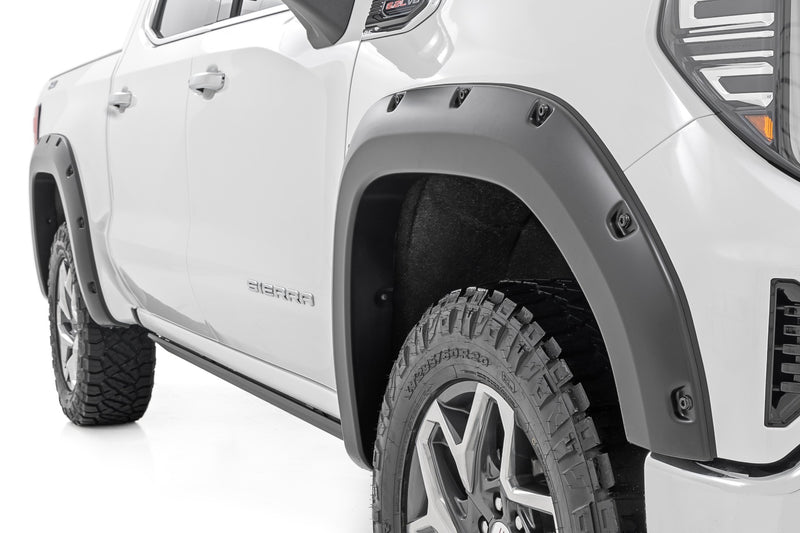 Rough Country Pocket Fender Flares | G6M Titanium Rush | GMC Sierra 1500 2WD/4WD (2019-2025 & Classic)