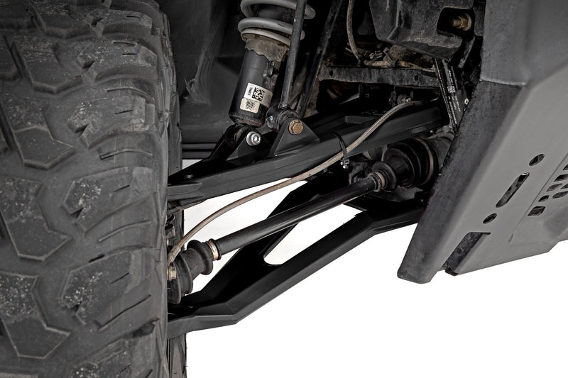 Black Forged Alum High Clearance 2" Fwd Offset Control Arms w/Ball Joints | Polaris Ranger 1000XP