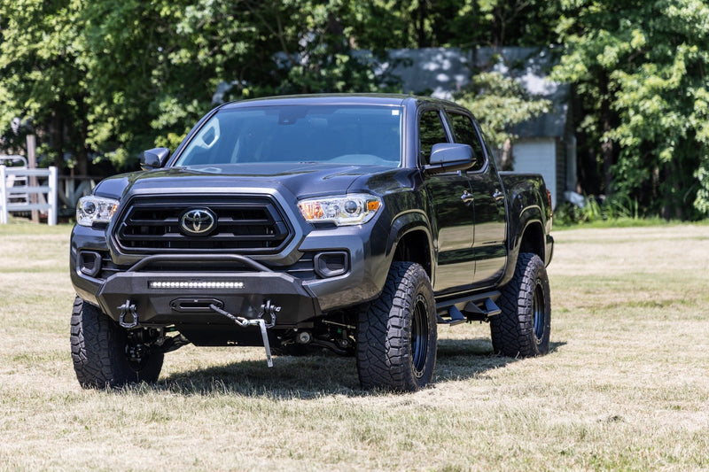 Rough Country Front Bumper | Hybrid | 20" Blk LED | 12000S | Toyota Tacoma 2WD/4WD (16-23)
