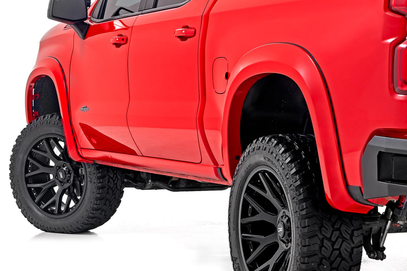 Rough Country Fender Flares | Sport | GBA Black | Chevy Silverado 1500 2WD/4WD (2019-2026 & Refresh)