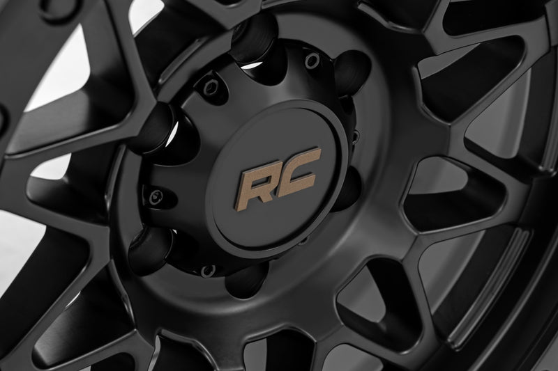 Rough Country 78 Series Wheel | Simulated Beadlock | Black | 18x9 | 6x135 | -12mm